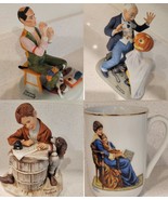 Lot Of 4 Norman Rockwell Pieces Love Letter~Trick Or Treat~Bedtime Mug~T... - £14.06 GBP