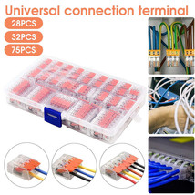 28/32/75pcs Wire Connectors Universal Compact Push-in Electrical Wire Te... - $16.77+