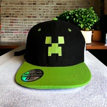 Minecraft Golden Lion Sports Authentic Ace Cap Black/Green Creeper Snapb... - $16.54