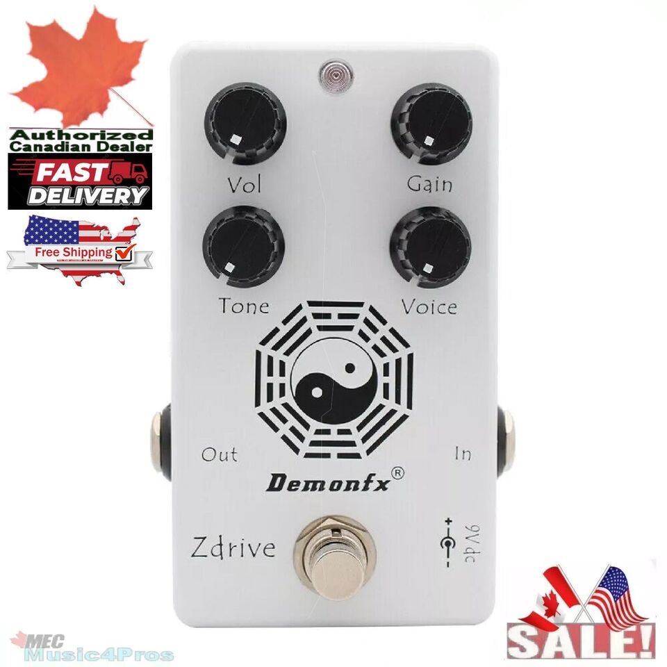 Demonfx Zdrive Overdrive Full punch and clarity Guitar FX Pedal True Byp... - $38.64