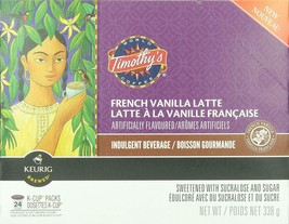 Timothy&#39;s French Vanilla Latte 24 to 144 Keurig K cups Pick Any Size FREE SHIP - £27.72 GBP+