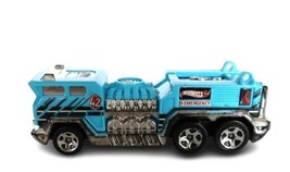 Vintage Hot Wheels 2008 &quot;5 Alarm&quot; Die Cast Fire Truck Baby Blue - $12.00
