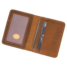 New Leather Wallet Men Card Holder Vintage Women Crazy Horse Leather Short Walle - £53.23 GBP