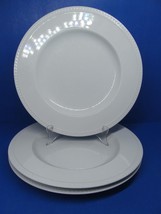 Crate And Barrel Staccato Kathleen Wills Set Of 3 White 11 1/8&quot; Dinner Plates GC - £39.16 GBP