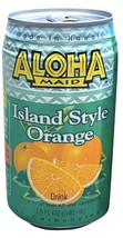 Aloha Maid Island Style Orange 11.5 Oz Can (Pack Of 12) Hawaiian Drink - £47.47 GBP