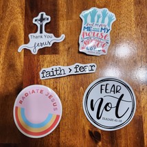 Jesus Stickers Lot of 5 ~ Love Religion Christ Faith Christian Lot J - £7.94 GBP