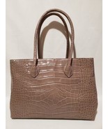 Furla Italian Leather Embossed Crocodile Tote Shoulder Bag Satchel Handb... - £58.66 GBP