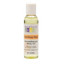 Aura Cacia Soothing Heat, Aromatherapy Body Oil 4 oz Evergreen &amp; Eucalyp... - $19.99