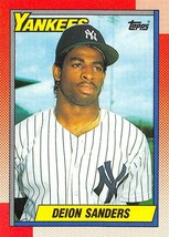 1990 Topps #61 Deion Sanders RC Rookie Card New York Yankees ⚾ - £0.70 GBP