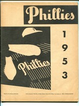 Philadelphia Phillies Yearbook 1953-Robin Roberts--stats-info-P - £25.17 GBP