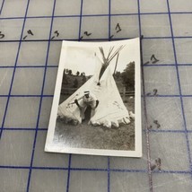 Photograph 1940s Man With Tipi Black And White - $196.09 MXN