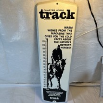 Quarter Horse Track Original Metal Advertising Thermometer Racing NOT WO... - $123.75