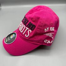 New England Patriots Hat Kids Pink NFL Stretch Strap Back Cap New - $162.31 MXN
