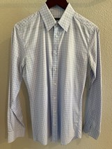 GUCCI Men’s Light Blue Cotton Pattern Classic Dress Shirt, Sz EU:38, US:... - £62.27 GBP