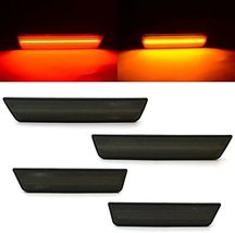 Smoked Front and Rear LED Side Marker Lamp Lens Set For 08-14 Dodge Challenger O - $79.15