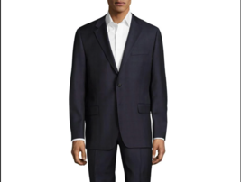 Hickey Freeman Milburn II Notch Lapel Small Stripes Navy Suit Jacket 42R $850  - £74.75 GBP