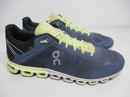 On Cloud Cloudflow Running Shoes Sneakers Women&#39;s Size 10.5 Neon and Navy - $63.86