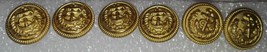 LOT (6) T.W&amp;W Paris Military Buttons with Anchor from Portuguese Navy - $27.74