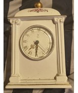 Vintage Quartz Paul Sebastian Porcelain Clock 8.25&quot; Floral Mantel 1993 R... - $372.79 MXN