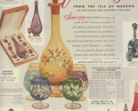 Venetian Glass From Isle of Murano Magazine Ad Bischoff Cordials 1950&#39;s - $17.82