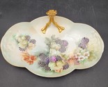 Antique c.1920s Guerin Limoges Serving Dish Oval Nappy Porcelain Painted... - $98.99