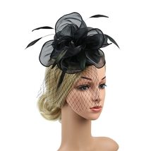 Hair Accessories Decor Fascinator Flower Feather Bride Hairpin Headband Alice Ba - £11.37 GBP