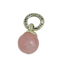 Tiffany &amp; Co Fascination Ball Pink Rose Quartz Round Ball Charm or Pendant - £227.81 GBP