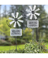 Farm Windmill Wind Spinner Stake Welcome Farmer Pinwheel Yard Garden Law... - $471.78 MXN+