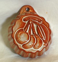 Terracotta Red Clay Pottery Mold Cherry Designs Cake Jello Decorative - $16.82