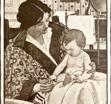 Jessie Willcox Smith 1901 Ivory Soap Advertisement Art Mother And Infant... - £23.97 GBP