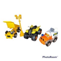 3 Vehicle Toys Tonka Lil Chuck CAT Dump Truck Caterpillar Greenbrier ATV Cars - $11.85