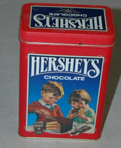 Vintage 1991 Metal Hersheys Chocolate Tin Kids Eating Cake - $9.99