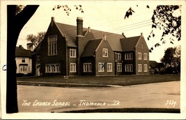 RPPC The Church Scuola Indianola Iowa Ia 1948 Cartolina - £8.96 GBP