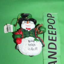 Kurt Adler Snowman Being Irish Is Cool Christmas Holiday Ornament - £14.46 GBP