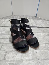 Steve Madden Sandals Raeleen Black Ankle Strap Cross Top  2&quot; Block Heel ... - $361.56 MXN