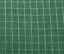 P Kaufmann Bennet Basil Green Windowpane 100% Linen Multiuse Fabric By Yard 54&quot;W - £15.97 GBP