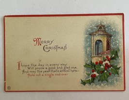 Merry Christmas Poinsettia Postcard - $10.00