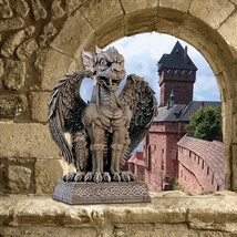 Medieval Gothic Gargoyle Dragon Sculpture Statue Replica Reproduction #2 - £240.34 GBP