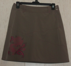 New Womens Sahalie Brown W/ Paisley &amp; Floral Graphic Golf Skort Size 12 - £25.82 GBP
