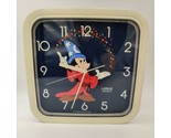 Vintage Walt Disney Mickey Lotus Quartz Clock - with scratches &amp; scuffs - £19.47 GBP