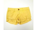 American Eagle Women&#39;s Casual Shorts Size 2 Yellow Cotton TM8 - £6.22 GBP