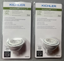 Lot of 2 Kichler Model # 12202 MR16 LED 3W 3000K GU5.3 12V Landscape LED... - $29.69