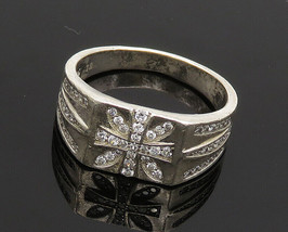 925 Sterling Silver - Vintage Cubic Zirconia Square Band Ring Sz 11.5 - RG19975 - £28.37 GBP