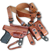 Fits Kimber Micro Raptor 380 APC 2.75”BBL Leather Shoulder Holster Dble Mag#1207 image 6