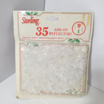 Vtg Sterling Co. 35 Add On Christmas Miniature Light Reflectors NOS Clear Sealed - £20.72 GBP