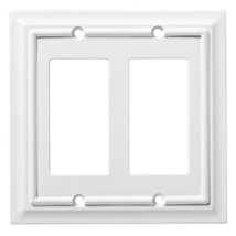 Brainerd Architectural 2 Gang Pure White Double Wall Plate Composite Wood Indoor - £17.40 GBP