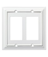 Brainerd Architectural 2 Gang Pure White Double Wall Plate Composite Woo... - $21.77