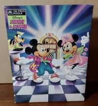 Vintage Disney Mickey & Minnie Mouse Jukebox Disco Dance 100 Piece Puzzle Sealed - £14.81 GBP