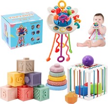 4 in 1 Baby Toys 6 12 Months Stacking Building Blocks Infant Toys Stacking Rings - £53.90 GBP