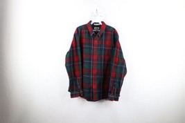 Vintage LL Bean Mens Large Faded Traditional Fit Collared Flannel Button Shirt - £31.54 GBP